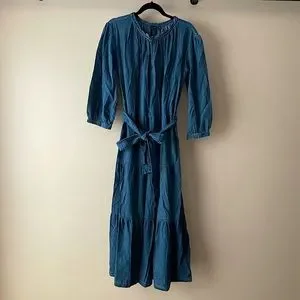 GAP | Dresses | Gap Denim Tiered Midi Dress | Poshmark
